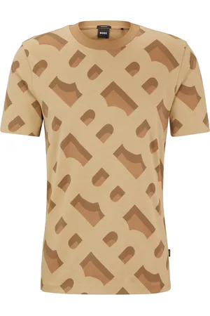 HUGO BOSS Monogram-jacquard short-sleeve T-shirt
