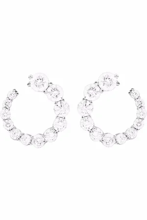 Melissa Kaye 18kt white gold Aria diamond earrings