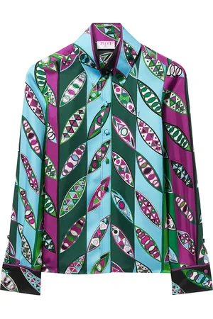 Puccini Girandole-print silk shirt