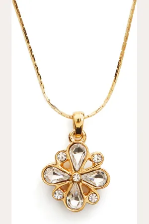 Saint Laurent 2000s Flower rhinestone necklace