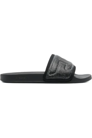 Diesel Mayemi logo-embroidered slides