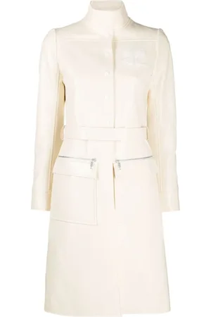 Courrèges Logo-appliqué vinyl trench coat