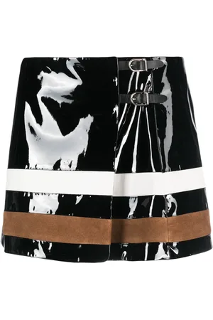 Durazzi Milano Buckle-fastening patent-leather miniskirt
