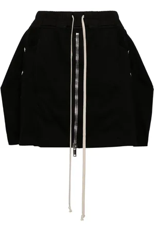 Rick Owens Studded cotton miniskirt