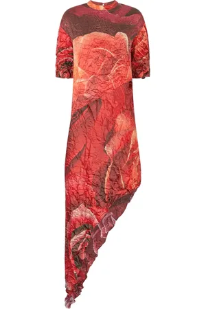 Roberto Cavalli Floral-print asymmetric dress