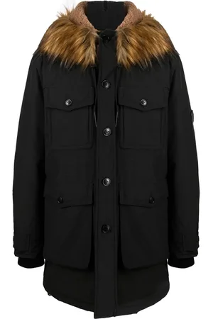 Diesel Faux-fur trimmed hooded parka
