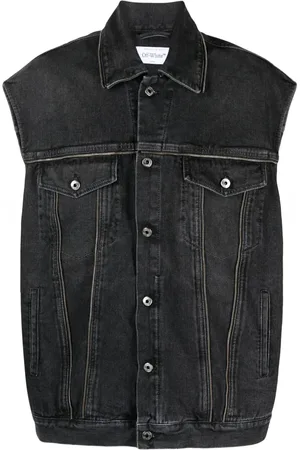 OFF-WHITE Zip-embellished denim gilet