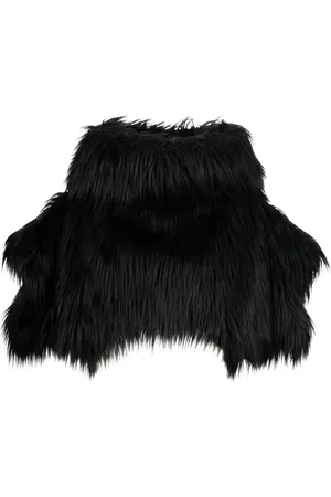 Comme des Garçons Faux-fur cropped cape