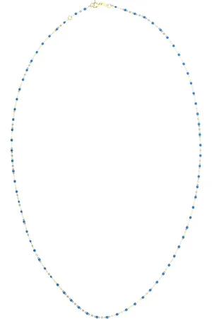 GIGI CLOZEAU 18kt yellow Classic Gigi blue beaded necklace
