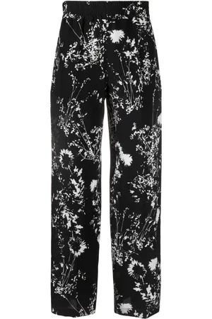 Victoria Beckham Floral-print silk trousers