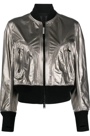 ISAAC SELLAM EXPERIENCE Metallic leather bomber jacket