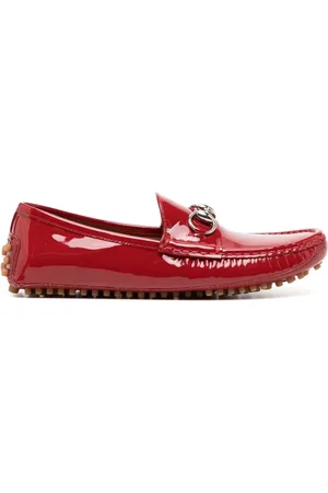 Gucci Oversize-sole glossy leather loafers