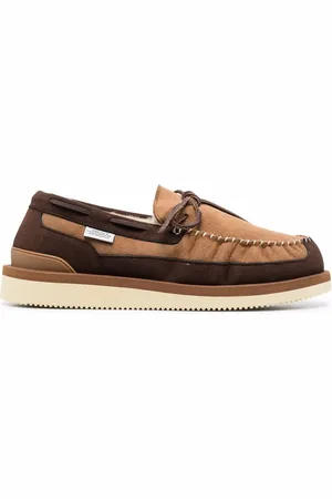 SUICOKE Fur-lined suede loafers