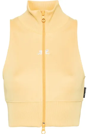 Courrèges Zip-up cropped vest