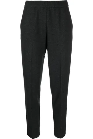 LE TRICOT PERUGIA Herringbone tapered-leg trousers