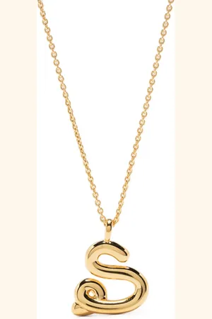 Missoma S-letter pendant chain-link necklace
