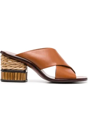 Chloé 75mm crossover-straps sandals