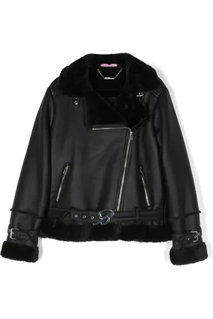 MISS BLUMARINE Logo-plaque zip-up jacket