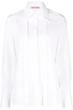 VALENTINO GARAVANI Scarf-detail cotton poplin shirt