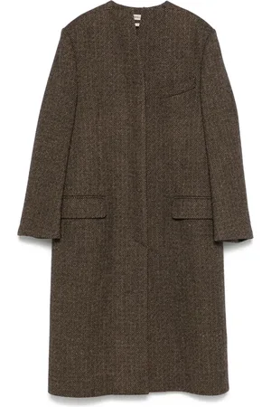 Hermès 2000s herringbone-pattern coat