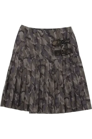 Prada 2000s camouflage buckled skirt