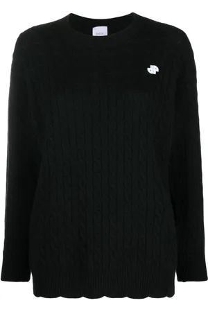 Patou Logo-motif cable-knit jumper