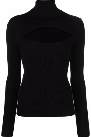 Dolce & Gabbana Cut-out roll-neck silk-blend top