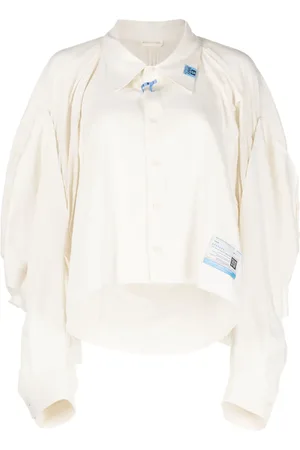 Maison Mihara Yasuhiro Logo-patches panelled cotton shirt