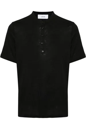 LARDINI Fine-knit slub T-shirt