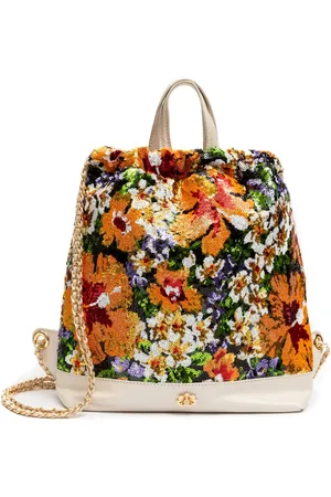 Isla Ibiza Sequin-embellished floral backpack