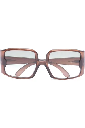 Dior 1970s CD plaque rectangle-framed sunglasses