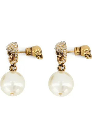 Alexander McQueen Pavé skull earrings