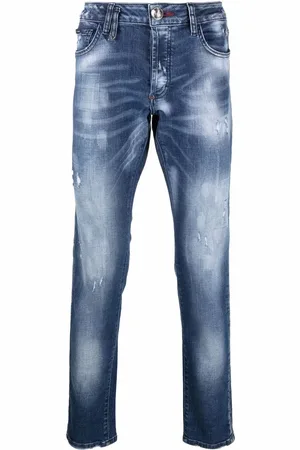 Philipp Plein Destroyed straight-leg jeans