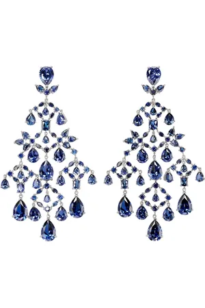 Anabela Chan 14kt gold Celestial Cascade sapphire drop earrings