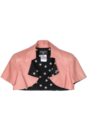 CHANEL 2008 frontal flaps leather bolero