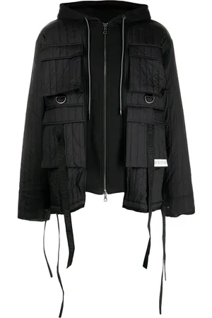 MOSTLY HEARD RARELY SEEN Quilted cargo-pocket hooded jacket