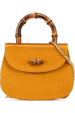 Gucci 20th Century Mini Satin Bamboo Night satchel