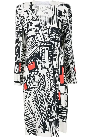 Gloria Coelho Abstract-print wrap dress