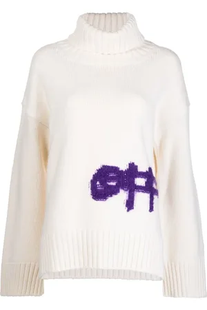 OFF-WHITE Intasia-logo roll-neck jumper