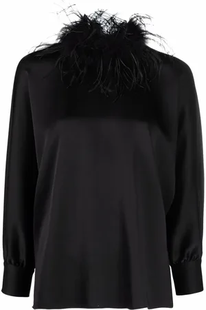 Styland Feather-trim blouse