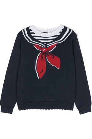 PATACHOU Bow-intarsia jumper