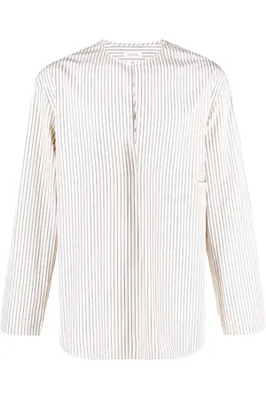 LEMAIRE Gusset-detail striped shirt