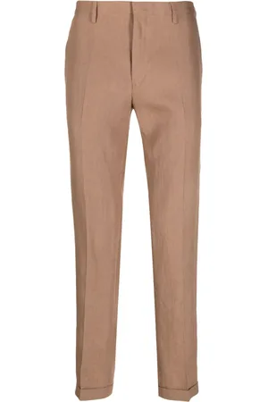 Paul Smith Pressed-crease linen trousers