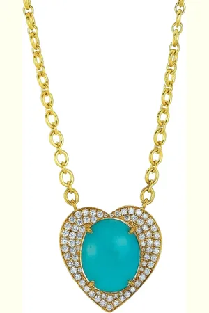 Irene Neuwirth 18kt yellow turquoise and diamond necklace