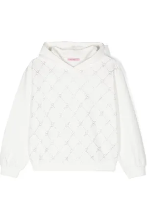MISS BLUMARINE Logo-embellished hoodie