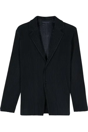 Issey Miyake Plissé-effect single-breasted blazer