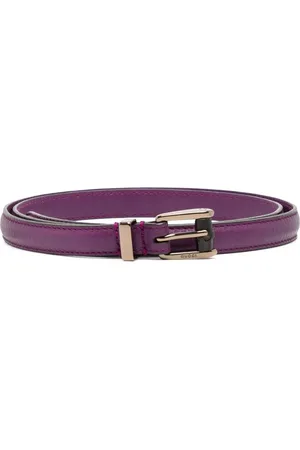Gucci Logo-engraved leather belt