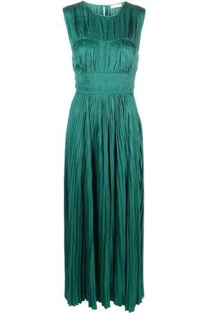 ULLA JOHNSON Delia plissé-effect maxi dress