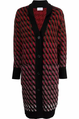 Salvatore Ferragamo Intarsia-knit cardi-coat