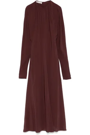 Serafini Pleat-detail midi dress